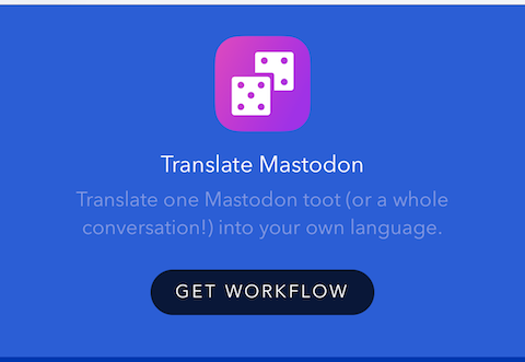 Translate Mastodon workflow