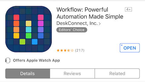 Workflow in the App Store